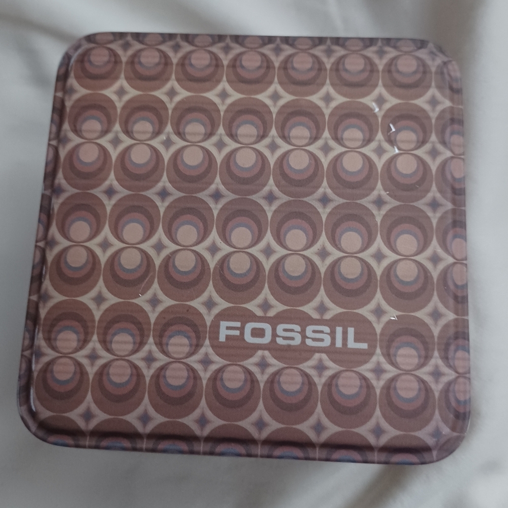 Fossil Dragon Watch New Batteries Very Fine Stainless Steel Black leather Band - Picture 10 of 14
